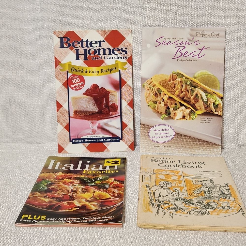 🔥 Cookbook Pamphlet Books Prevention Better Homes Pampered Chef Italian